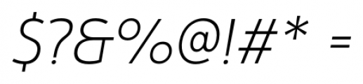 Yorkten Thin Italic Font OTHER CHARS