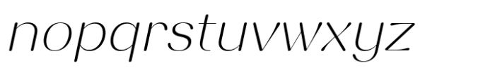 Yodnam Extra Light Italic Font LOWERCASE