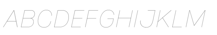 Yolk Hairline Italic Font UPPERCASE
