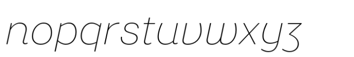 Yolk Thin Italic Font LOWERCASE