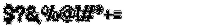 Yomanica Outline Font OTHER CHARS