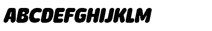 Yorkmade Pro Yorkmade Oblique Extra Bold Font UPPERCASE