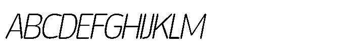 Yorkmade Pro Yorkmade Oblique Extra Light Font UPPERCASE