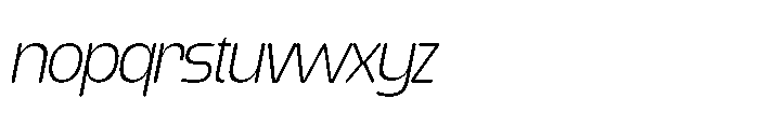 Yorkmade Pro Yorkmade Oblique Extra Light Font LOWERCASE