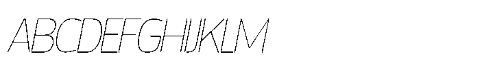 Yorkmade Pro Yorkmade Oblique Thin Font UPPERCASE