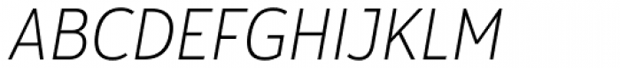 Yorkten Condensed Thin Italic Font UPPERCASE