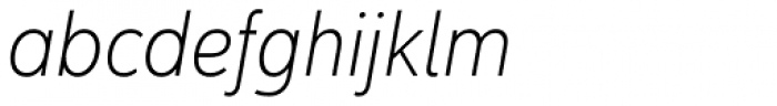Yorkten Condensed Thin Italic Font LOWERCASE