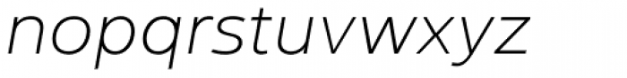 Yorkten Extended Thin Italic Font LOWERCASE