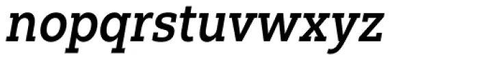 Yorkten Slab Condensed Demi Italic Font LOWERCASE