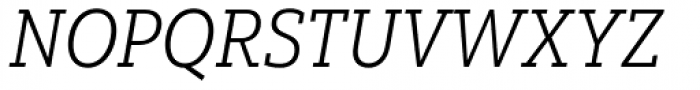 Yorkten Slab Condensed Light Italic Font UPPERCASE
