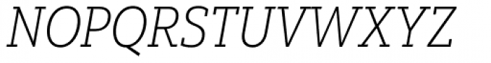 Yorkten Slab Condensed Thin Italic Font UPPERCASE