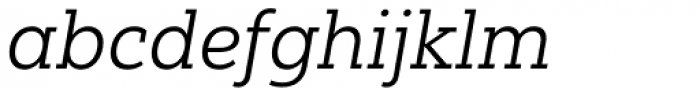 Yorkten Slab Extended Book Italic Font LOWERCASE