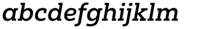 Yorkten Slab Extended Demi Italic Font LOWERCASE