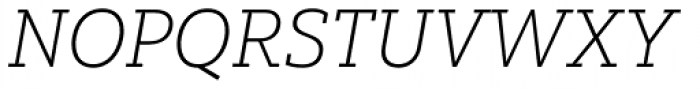 Yorkten Slab Extended Thin Italic Font UPPERCASE
