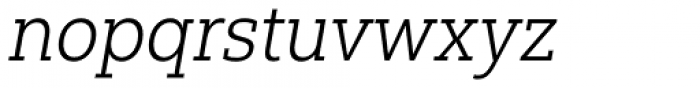 Yorkten Slab Normal Light Italic Font LOWERCASE