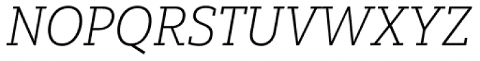 Yorkten Slab Normal Thin Italic Font UPPERCASE