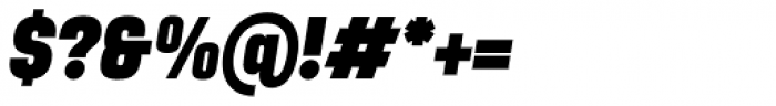 Yoshida Sans Black Condensed Italic Font OTHER CHARS