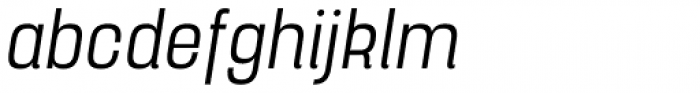 Yoshida Sans Light Condensed Italic Font LOWERCASE