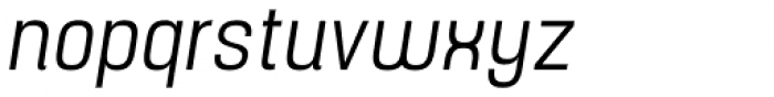 Yoshida Sans Light Condensed Italic Font LOWERCASE