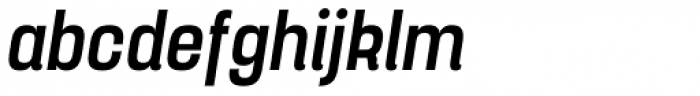 Yoshida Sans Medium Condensed Italic Font LOWERCASE
