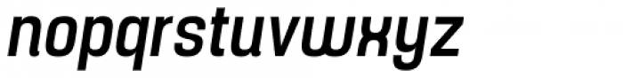 Yoshida Sans Medium Condensed Italic Font LOWERCASE