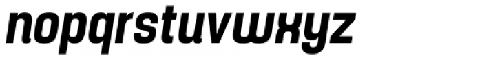 Yoshida Sans Semi Bold Condensed Italic Font LOWERCASE