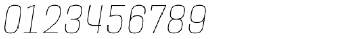Yoshida Sans Thin Condensed Italic Font OTHER CHARS