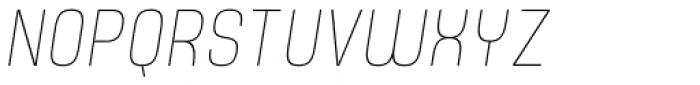 Yoshida Sans Thin Condensed Italic Font UPPERCASE