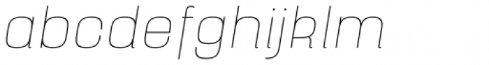 Yoshida Sans Thin Italic Font LOWERCASE