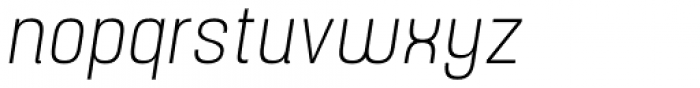 Yoshida Sans Ultra Light Condensed Italic Font LOWERCASE