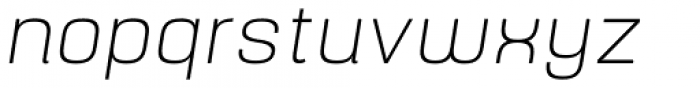 Yoshida Sans Ultra Light Italic Font LOWERCASE