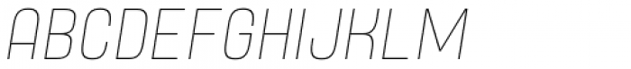 Yoshida Soft Thin Condensed Italic Font UPPERCASE