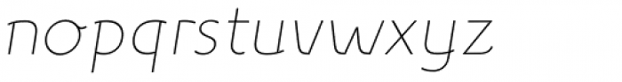 Yotta Thin Italic Font LOWERCASE