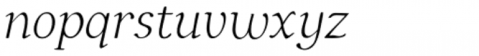 Youbee Light Italic Font LOWERCASE