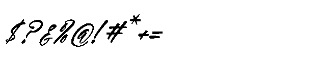 Youth Glitch Italic Font OTHER CHARS