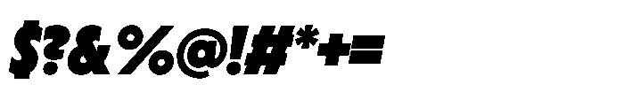 Yowza Display Black Italic Font OTHER CHARS
