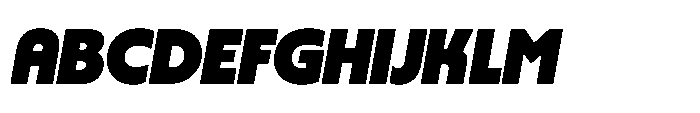 Yowza Display Black Italic Font UPPERCASE