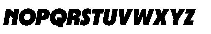 Yowza Display Black Italic Font UPPERCASE