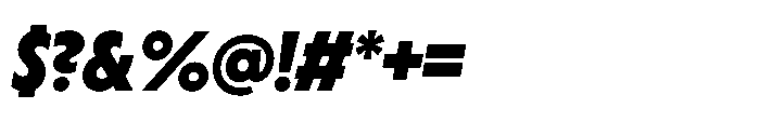Yowza Display Extrabold Italic Font OTHER CHARS