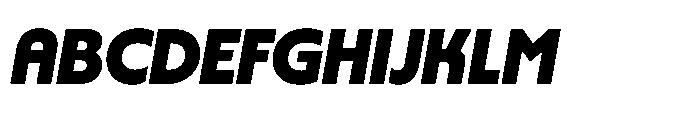 Yowza Display Extrabold Italic Font UPPERCASE