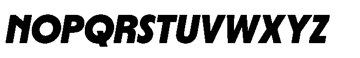 Yowza Display Extrabold Italic Font UPPERCASE