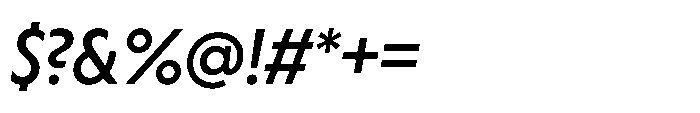Yowza Display Medium Italic Font OTHER CHARS