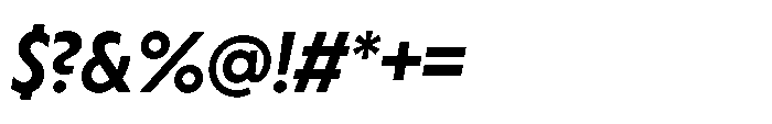 Yowza Display Semibold Italic Font OTHER CHARS