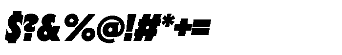Yowza Mix Black Italic Font OTHER CHARS