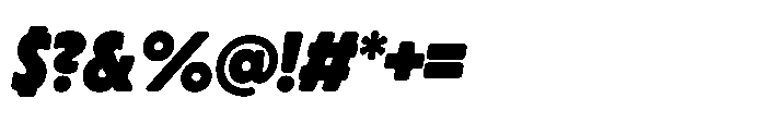 Yowza Soft Display Black Italic Font OTHER CHARS
