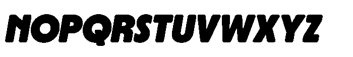 Yowza Soft Display Black Italic Font UPPERCASE