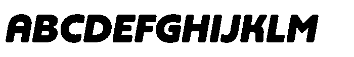 Yowza Soft Standard Black Italic Font UPPERCASE