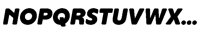 Yowza Soft Standard Black Italic Font UPPERCASE