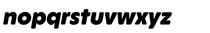 Yowza Soft Standard Black Italic Font LOWERCASE