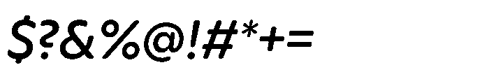 Yowza Soft Standard Medium Italic Font OTHER CHARS